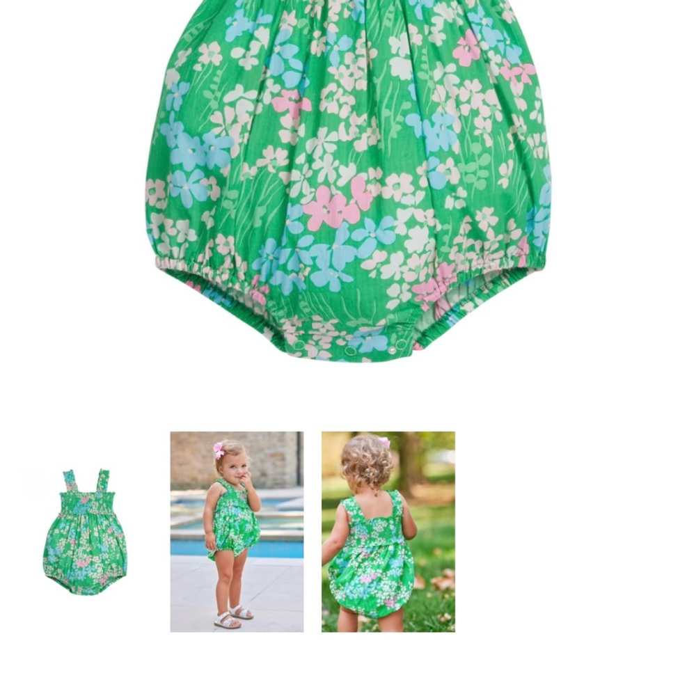 Little English Palmetto Floral Bubble 2T
